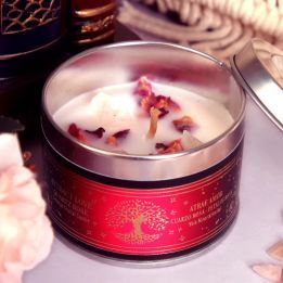 Vela v.CRYSTAL Atrae Amor (Rosas-Cuarzo Rosa)